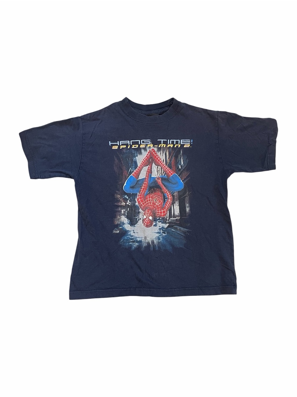 Y2K 2004 Spider-Man 2 Navy Blue Kids T-Shirt